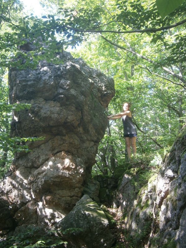 Jedna od stijena na Velikom Črnecu u Samoborskom gorju koju kao da su postavili gorostasni Hajdi (Foto: Goran Majetić)