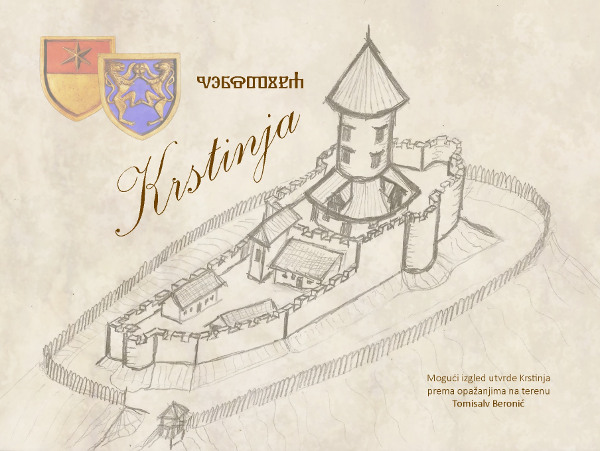 Tomislav Beronić prvi je crtežom predočio mogući izgled Krstinje dok je grad bio na vrhuncu pod upravom kneginja i knezova Frankopana