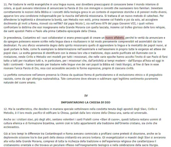 Enciklika SLAVORUM APOSTOLI, poglavlje III.