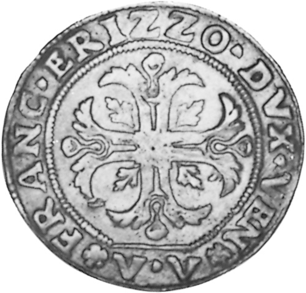 Mletačka srebrna škuda koja se kovala u Veneciji 1639-1640. godine, s promjerom od oko 42-43 milimetra, teška oko 32 grama, koja je bila u optjecaju i u Hrvatskoj (Izvor: World Coin Price Guide (ngccoin.com))