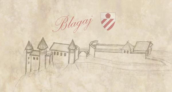 Crtež mogućeg izgleda utvrde Blagaj kojeg je izradio Tomislav Beronić