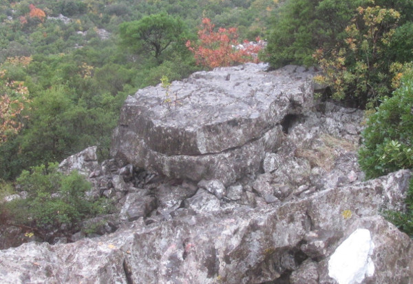 Jedan od najvećih dolmena po veličini pokrovne ploče, koja prema procjeni geologa Gorana Glamuzine teži najmanje - 60 tona! (Foto: Goran Glamuzina)