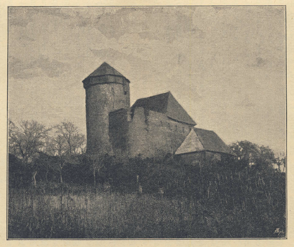 Klokoč sa sjeverozapadne strane 1865. godine (Izvor: Radoslav Lopašić ”Oko Kupe i Korane - mjestopisne i poviestne crtice”, 1895.)