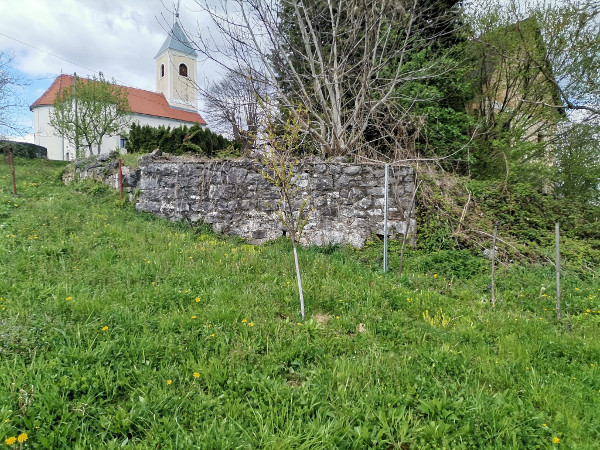 Još jedan kameni potporni zid uz rub imanja u podnožju župne crkve Sveti Vid (Foto: Tomislav Beronić)