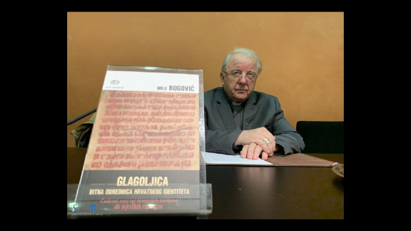 Biskup Mile Bogović u svojoj knjizi Glagoljica bitna odrednica hrvatskog identiteta pobija teoriju prema kojoj je Konstantin autor glagoljice.