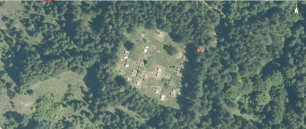 Zračna snimka groblja u Kunovcu Kupirovačkom iz 2016. godine (Izvor: Geoportal (geoportal.dgu.hr))