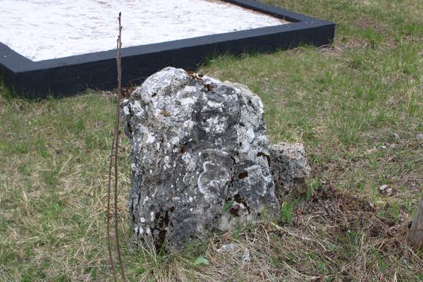 Jedna od dvije preostale okomito ukopane nadgrobnice, koje veličinom i izgledom također podsjećaju na stećke (Foto: Lila Majetić)