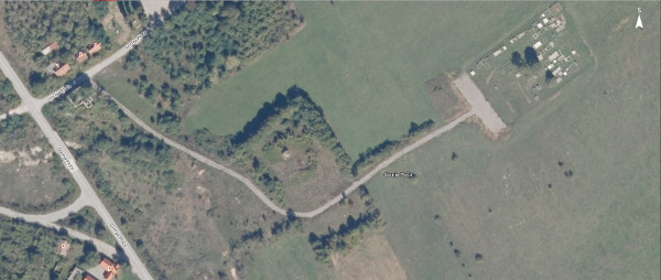 Položaj crkvine i suvremenog groblja u Bjelopolju (Izvor: Geoportal (geoportal.dgu.hr))