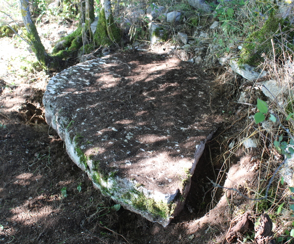 Ogromna kamena ploča na crkvinu u selu Jošane najvjerojatnije je dopremljena iz nepoznatog kamenoloma na obližnjem brijegu Čičibor (Foto: Goran Majetić)