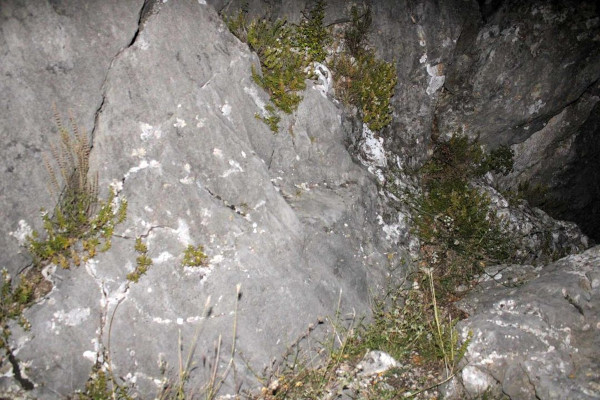 Ispod gomile je stijena u kojoj kao da je izdubljeno sjedište (Foto: Frano Šušić - Jurić)