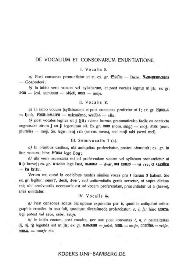 ”Abecedarium Palaeoslovenicum in usum Glagolitarum” (Krk, 1909.) - str. IX. (Izvor: Internet Archive (archive.org))