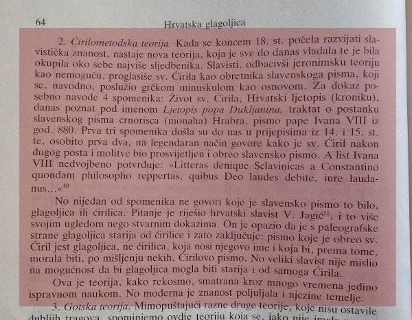 (Izvor: ”Tragom hrvatskog glagolizma”, 1995.)