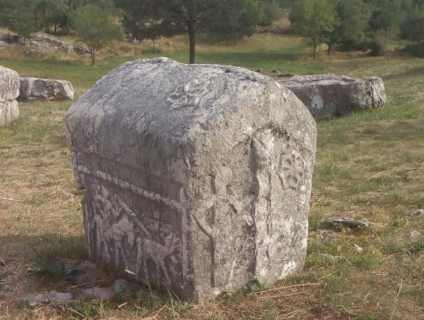 Prapovijesna simbolika na prapovijesnoj gomili, nekropola Crljivica, Cista Velika. (Foto: Vinko Klarić)