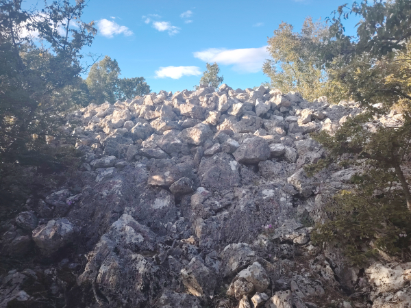 Gomila koja se nalazi na vrhu žive stijene (Foto: Stipe Vojković)